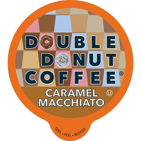 DOUBLE DONUT Double Donut Flavored Coffee Caramel Macchiato , 24 Ct WM-DD-RC-CaramelMacch-24